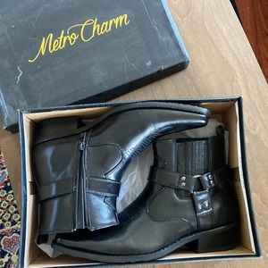 Metro Charm Black Boots 7.5 Men’s Western Style
